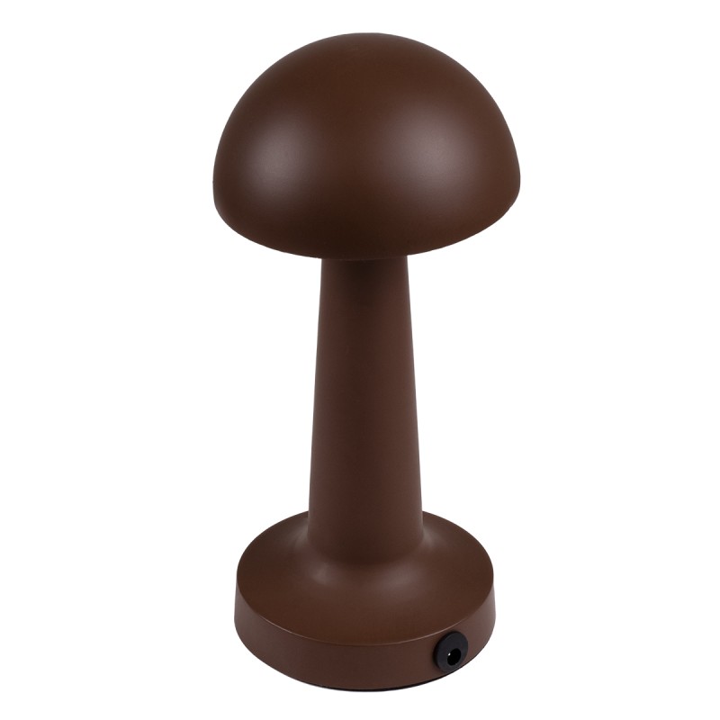 GloboStar® COCO 76513 Επαναφορτιζόμενο Επιτραπέζιο Φωτιστικό Πορτατίφ LED 1.5W 105lm 120° DC 5V IP44 Θερμό Λευκό 2700K Dimmable Καφέ Αλουμίνιο - Μ10 x Π10 x Υ22cm - 2 Xρόνια Εγγύηση