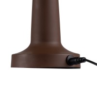 GloboStar® COCO 76513 Επαναφορτιζόμενο Επιτραπέζιο Φωτιστικό Πορτατίφ LED 1.5W 105lm 120° DC 5V IP44 Θερμό Λευκό 2700K Dimmable Καφέ Αλουμίνιο - Μ10 x Π10 x Υ22cm - 2 Xρόνια Εγγύηση