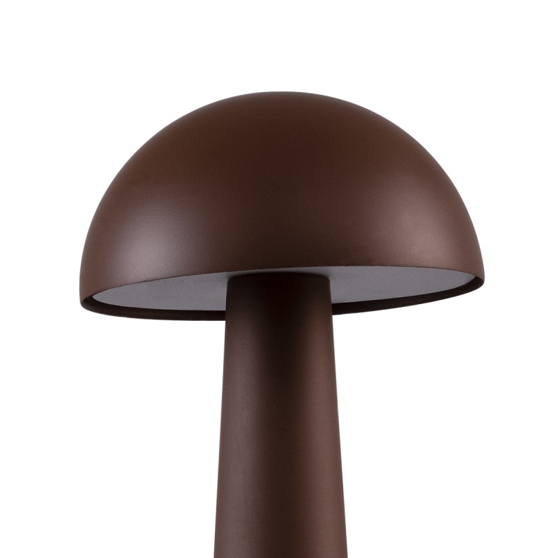 GloboStar® COCO 76513 Επαναφορτιζόμενο Επιτραπέζιο Φωτιστικό Πορτατίφ LED 1.5W 105lm 120° DC 5V IP44 Θερμό Λευκό 2700K Dimmable Καφέ Αλουμίνιο - Μ10 x Π10 x Υ22cm - 2 Xρόνια Εγγύηση