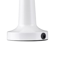 GloboStar® MOLLY 76514 Επαναφορτιζόμενο Επιτραπέζιο Φωτιστικό Πορτατίφ LED 1.5W 105lm 120° DC 5V IP44 Θερμό Λευκό 2700K Dimmable Λευκό Αλουμίνιο - Μ10 x Π10 x Υ23cm - 2 Xρόνια Εγγύηση