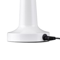 GloboStar® MOLLY 76514 Επαναφορτιζόμενο Επιτραπέζιο Φωτιστικό Πορτατίφ LED 1.5W 105lm 120° DC 5V IP44 Θερμό Λευκό 2700K Dimmable Λευκό Αλουμίνιο - Μ10 x Π10 x Υ23cm - 2 Xρόνια Εγγύηση