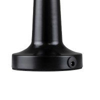 GloboStar® MOLLY 76515 Επαναφορτιζόμενο Επιτραπέζιο Φωτιστικό Πορτατίφ LED 1.5W 105lm 120° DC 5V IP44 Θερμό Λευκό 2700K Dimmable Μαύρο Αλουμίνιο - Μ10 x Π10 x Υ23cm - 2 Xρόνια Εγγύηση