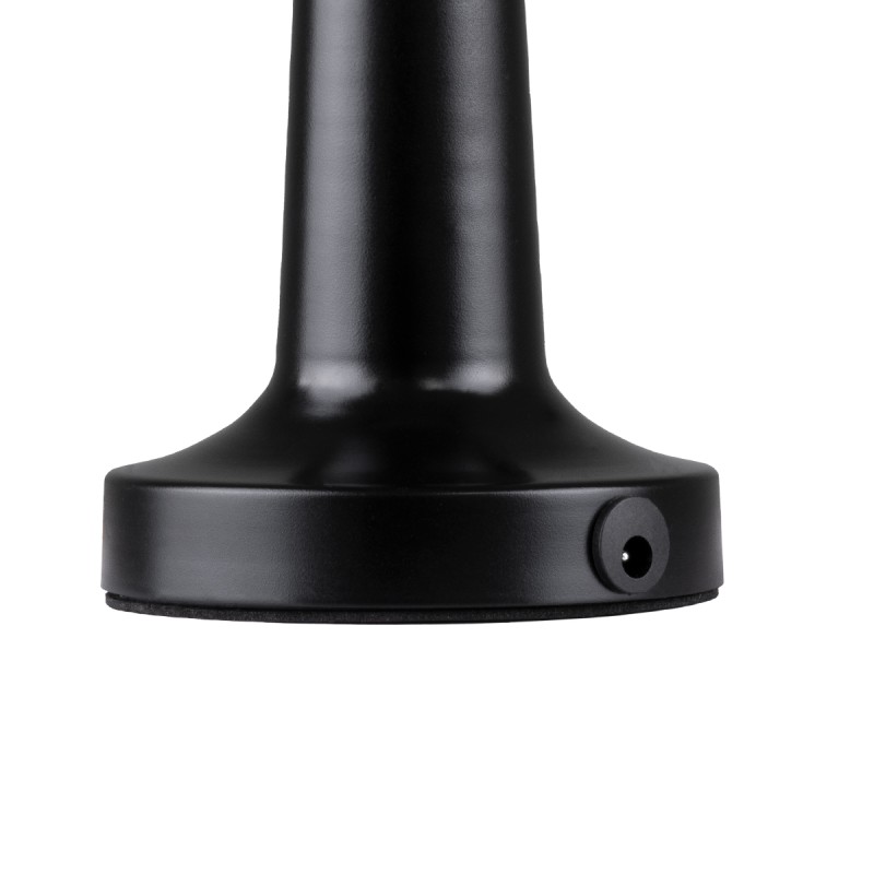 GloboStar® MOLLY 76515 Επαναφορτιζόμενο Επιτραπέζιο Φωτιστικό Πορτατίφ LED 1.5W 105lm 120° DC 5V IP44 Θερμό Λευκό 2700K Dimmable Μαύρο Αλουμίνιο - Μ10 x Π10 x Υ23cm - 2 Xρόνια Εγγύηση