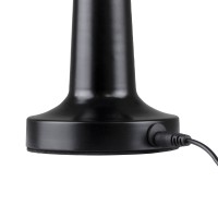 GloboStar® MOLLY 76515 Επαναφορτιζόμενο Επιτραπέζιο Φωτιστικό Πορτατίφ LED 1.5W 105lm 120° DC 5V IP44 Θερμό Λευκό 2700K Dimmable Μαύρο Αλουμίνιο - Μ10 x Π10 x Υ23cm - 2 Xρόνια Εγγύηση