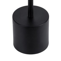GloboStar® JOJO 76520 Επαναφορτιζόμενο Επιτραπέζιο Φωτιστικό Πορτατίφ LED 1.5W 105lm 120° DC 5V IP44 CCT Ultra Θερμό 1500K - Φυσικό Λευκό 4500K - Ψυχρό Λευκό 6000K Dimmable Μαύρο Αλουμίνιο - Μ8 x Π8 x Υ34cm - 2 Χρόνια Εγγύηση