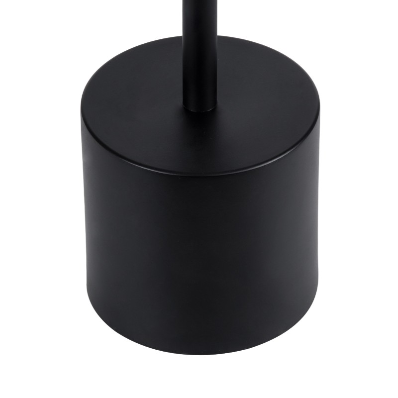 GloboStar® JOJO 76520 Επαναφορτιζόμενο Επιτραπέζιο Φωτιστικό Πορτατίφ LED 1.5W 105lm 120° DC 5V IP44 CCT Ultra Θερμό 1500K - Φυσικό Λευκό 4500K - Ψυχρό Λευκό 6000K Dimmable Μαύρο Αλουμίνιο - Μ8 x Π8 x Υ34cm - 2 Χρόνια Εγγύηση