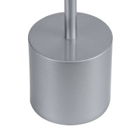 GloboStar® JOJO 76521 Επαναφορτιζόμενο Επιτραπέζιο Φωτιστικό Πορτατίφ LED 1.5W 105lm 120° DC 5V IP44 CCT Ultra Θερμό 1500K - Φυσικό Λευκό 4500K - Ψυχρό Λευκό 6000K Dimmable Ασημί Αλουμίνιο - Μ8 x Π8 x Υ34cm - 2 Χρόνια Εγγύηση