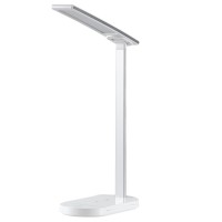 GLOBOSTAR® ONO 76531 Μοντέρνο Επιτραπέζιο Φωτιστικό Γραφείου με Ασύρματη Φόρτιση 10W 2A LED 5W 500lm 180° DC 5V με USB IP20 Ρυθμιζόμενο Λευκό CCT με Αφή 2700K/4500K/6000K Dimmable - Sanan SMD Chip - Λευκό - Μ25 x Π10.5 x Υ35.5cm - 2 Χρόνια Εγγύηση