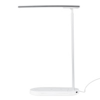 GLOBOSTAR® ONO 76531 Μοντέρνο Επιτραπέζιο Φωτιστικό Γραφείου με Ασύρματη Φόρτιση 10W 2A LED 5W 500lm 180° DC 5V με USB IP20 Ρυθμιζόμενο Λευκό CCT με Αφή 2700K/4500K/6000K Dimmable - Sanan SMD Chip - Λευκό - Μ25 x Π10.5 x Υ35.5cm - 2 Χρόνια Εγγύηση
