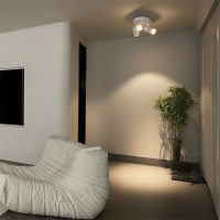 kelvo® SPOTA KLV-101-0145 Κινούμενο Φωτιστικό Σποτ Οροφής για 3 Λάμπες MR16 με Ντουί GU10 AC 220-240V IP20 - Λευκό Ματ - Μ19 x Π19 x Υ14cm