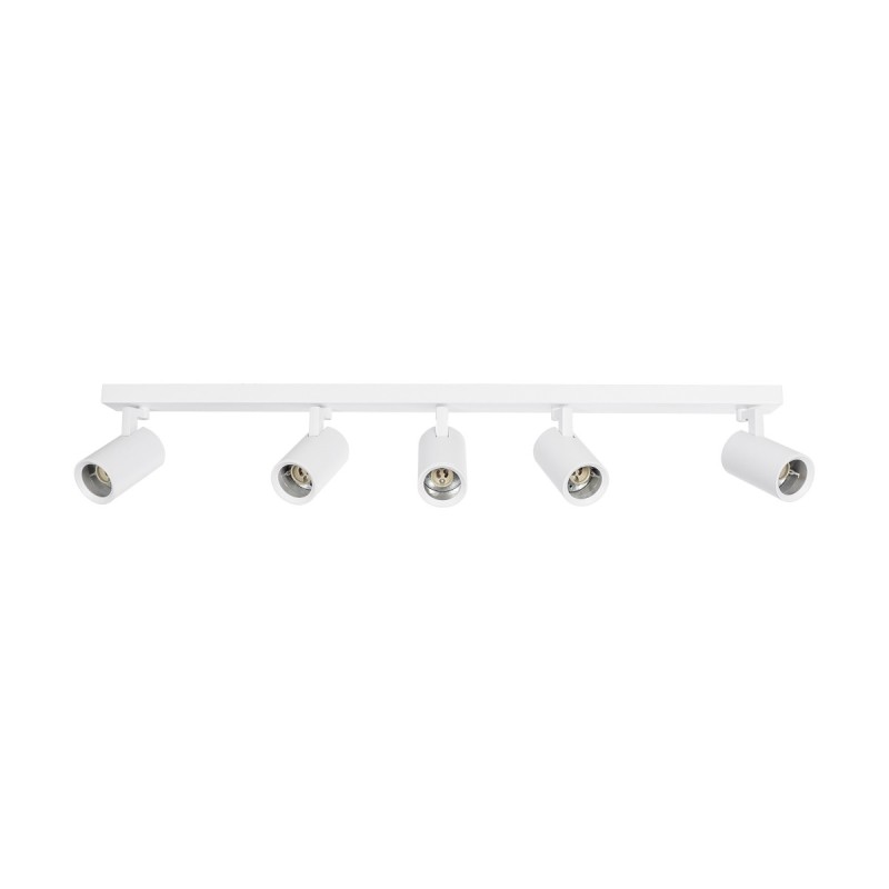 kelvo® SPOTA KLV-101-0143 Κινούμενο Φωτιστικό Σποτ Οροφής για 5 Λάμπες MR16 με Ντουί GU10 AC 220-240V IP20 - Λευκό Ματ - Μ79.5 x Π6.3 x Υ14cm