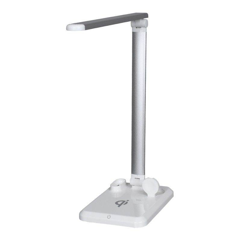 GLOBOSTAR® ONO 86101 Μοντέρνο Επιτραπέζιο Φωτιστικό Γραφείου με Ασύρματη Φόρτιση 10W 2A LED 5W 1000lm 90° DC 5V με USB-C IP20 Φυσικό Λευκό 4500K - Sanan SMD Chip - Λευκό - Μ33 x Π14 x Υ63cm - 2 Χρόνια Εγγύηση