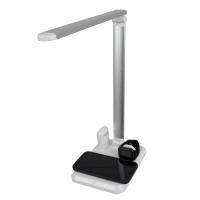 GLOBOSTAR® ONO 86101 Μοντέρνο Επιτραπέζιο Φωτιστικό Γραφείου με Ασύρματη Φόρτιση 10W 2A LED 5W 1000lm 90° DC 5V με USB-C IP20 Φυσικό Λευκό 4500K - Sanan SMD Chip - Λευκό - Μ33 x Π14 x Υ63cm - 2 Χρόνια Εγγύηση