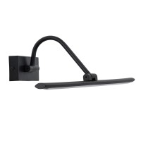GLOBOSTAR® MIRA 60432 Μοντέρνο Φωτιστικό Τοίχου - Απλίκα Καθρέπτη Μπάνιου LED 12W 1400lm 120° AC 220-240V IP44 Φυσικό Λευκό 4500K - Lumileds SMD Chip & TÜV SÜD Driver - Μαύρο Ματ - Μ60 x Π20 x Υ13cm - 3 Χρόνια Εγγύηση