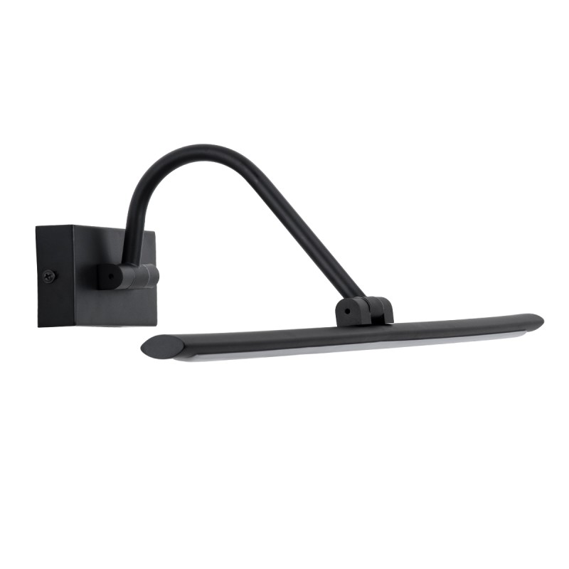 GLOBOSTAR® MIRA 60432 Μοντέρνο Φωτιστικό Τοίχου - Απλίκα Καθρέπτη Μπάνιου LED 12W 1400lm 120° AC 220-240V IP44 Φυσικό Λευκό 4500K - Lumileds SMD Chip & TÜV SÜD Driver - Μαύρο Ματ - Μ60 x Π20 x Υ13cm - 3 Χρόνια Εγγύηση