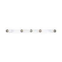 kelvo® SPOTA KLV-101-0143 Κινούμενο Φωτιστικό Σποτ Οροφής για 5 Λάμπες MR16 με Ντουί GU10 AC 220-240V IP20 - Λευκό Ματ - Μ79.5 x Π6.3 x Υ14cm