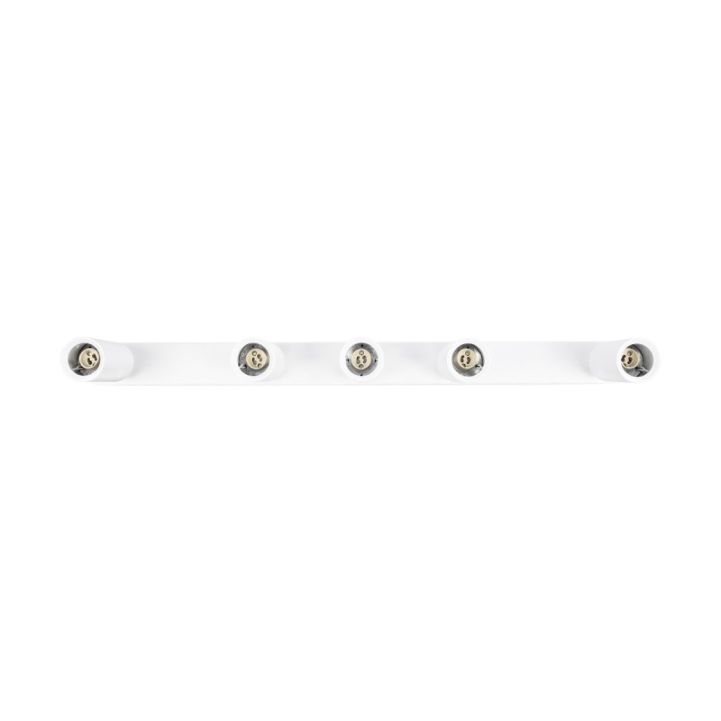 kelvo® SPOTA KLV-101-0143 Κινούμενο Φωτιστικό Σποτ Οροφής για 5 Λάμπες MR16 με Ντουί GU10 AC 220-240V IP20 - Λευκό Ματ - Μ79.5 x Π6.3 x Υ14cm