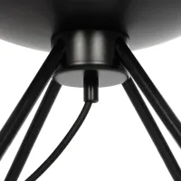 GLOBOSTAR® JAVAN 999-0036 Μοντέρνο Επιτραπέζιο Φωτιστικό Πορτατίφ με Ντουί 1 x E27 AC 220-240V IP20 - Διάφανο & Μαύρο - Μ30 x Π30 x Υ40cm