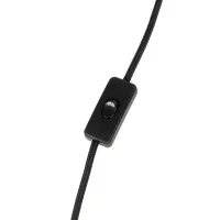 GLOBOSTAR® JAVAN 999-0036 Μοντέρνο Επιτραπέζιο Φωτιστικό Πορτατίφ με Ντουί 1 x E27 AC 220-240V IP20 - Διάφανο & Μαύρο - Μ30 x Π30 x Υ40cm