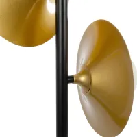 GLOBOSTAR® JOLIET 999-0046 Μοντέρνο Κρεμαστό Φωτιστικό Οροφής με Ντουί 3 x G9 AC 220-240V IP20 - Μαύρο & Χρυσό - Μ27 x Π27 x Y62cm