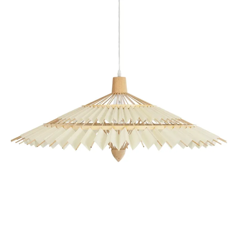 GLOBOSTAR® VENTALIA 999-0066 Boho Κρεμαστό Φωτιστικό Οροφής με Ντουί 1 x E27 AC 220-240V IP20 - Μπεζ - Μ83 x Π83 x Υ36cm