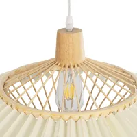 GLOBOSTAR® VENTALIA 999-0066 Boho Κρεμαστό Φωτιστικό Οροφής με Ντουί 1 x E27 AC 220-240V IP20 - Μπεζ - Μ83 x Π83 x Υ36cm