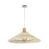 GLOBOSTAR® VENTALIA 999-0067 Boho Κρεμαστό Φωτιστικό Οροφής με Ντουί 1 x E27 AC 220-240V IP20 - Μπεζ - Μ60 x Π60 x Υ30cm