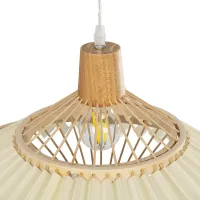 GLOBOSTAR® VENTALIA 999-0067 Boho Κρεμαστό Φωτιστικό Οροφής με Ντουί 1 x E27 AC 220-240V IP20 - Μπεζ - Μ60 x Π60 x Υ30cm