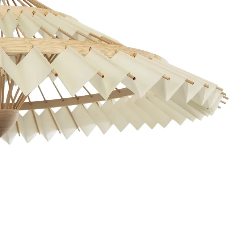 GLOBOSTAR® VENTALIA 999-0067 Boho Κρεμαστό Φωτιστικό Οροφής με Ντουί 1 x E27 AC 220-240V IP20 - Μπεζ - Μ60 x Π60 x Υ30cm
