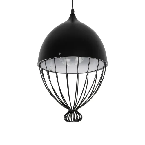 GLOBOSTAR® SOBRINO 999-0111 Vintage Κρεμαστό Φωτιστικό Οροφής με Ντουί 1 x E27 AC 220-240V IP20 - Μαύρο - Μ28 x Π28 x Υ47cm