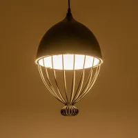 GLOBOSTAR® SOBRINO 999-0111 Vintage Κρεμαστό Φωτιστικό Οροφής με Ντουί 1 x E27 AC 220-240V IP20 - Μαύρο - Μ28 x Π28 x Υ47cm