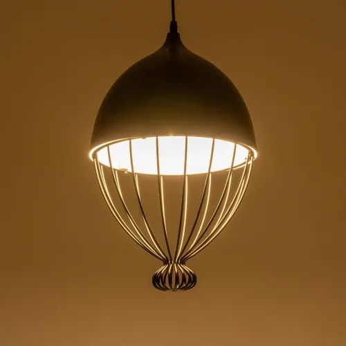 GLOBOSTAR® SOBRINO 999-0111 Vintage Κρεμαστό Φωτιστικό Οροφής με Ντουί 1 x E27 AC 220-240V IP20 - Μαύρο - Μ28 x Π28 x Υ47cm