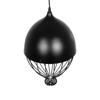 GLOBOSTAR® SOBRINO 999-0111 Vintage Κρεμαστό Φωτιστικό Οροφής με Ντουί 1 x E27 AC 220-240V IP20 - Μαύρο - Μ28 x Π28 x Υ47cm