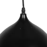 GLOBOSTAR® SOBRINO 999-0111 Vintage Κρεμαστό Φωτιστικό Οροφής με Ντουί 1 x E27 AC 220-240V IP20 - Μαύρο - Μ28 x Π28 x Υ47cm