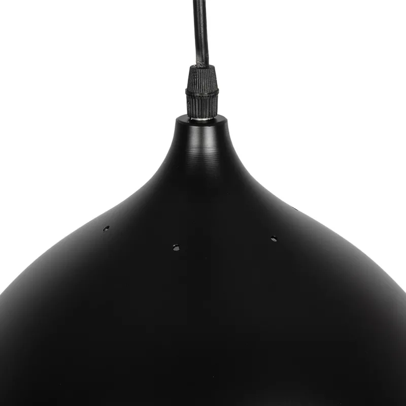 GLOBOSTAR® SOBRINO 999-0111 Vintage Κρεμαστό Φωτιστικό Οροφής με Ντουί 1 x E27 AC 220-240V IP20 - Μαύρο - Μ28 x Π28 x Υ47cm