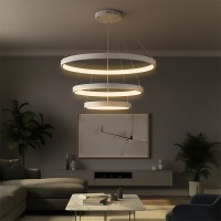 kelvo® NEMESIS KLV-101-0221 Κρεμαστό Φωτιστικό Οροφής LED 120W 12000lm 180° AC 220-240V IP20 Ρυθμιζόμενο Λευκό CCT με Χειριστήριο από 2700K έως 6000K Dimmable - Lumileds SMD Chip - Λευκό Ματ - Μ80 x Π80 x Υ80cm - 3 Χρόνια Εγγύηση