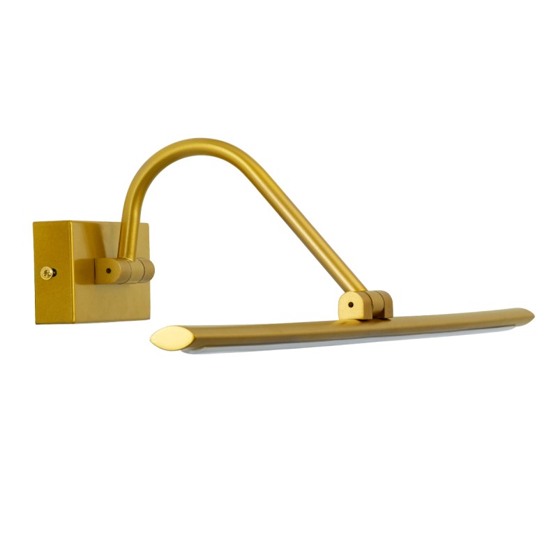 GLOBOSTAR® MIRA 60433 Μοντέρνο Φωτιστικό Τοίχου - Απλίκα Καθρέπτη Μπάνιου LED 12W 1400lm 120° AC 220-240V IP44 Φυσικό Λευκό 4500K - Lumileds SMD Chip & TÜV SÜD Driver - Χρυσό - Μ60 x Π20 x Υ13cm - 3 Χρόνια Εγγύηση