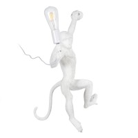 GLOBOSTAR® APES 01805 Μοντέρνο Φωτιστικό Τοίχου - Απλίκα με Ντουί 1 x E27 AC 220-240V IP20 - Λευκό - Μ34 x Π31 x Υ61cm