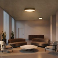 kelvo® BARCHETTA KLV-101-0265-V2 Φωτιστικό Οροφής LED 72W 7200lm 120° AC 220-240V IP20 Ρυθμιζόμενο Λευκό CCT με Χειριστήριο από 2700K έως 6000K Dimmable - Lumileds SMD Chip - Μαύρο Ματ - Μ48 x Π48 x Υ8.2cm - 3 Χρόνια Εγγύηση
