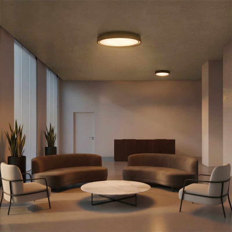 kelvo® BARCHETTA KLV-101-0265-V2 Φωτιστικό Οροφής LED 72W 7200lm 120° AC 220-240V IP20 Ρυθμιζόμενο Λευκό CCT με Χειριστήριο από 2700K έως 6000K Dimmable - Lumileds SMD Chip - Μαύρο Ματ - Μ48 x Π48 x Υ8.2cm - 3 Χρόνια Εγγύηση