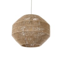 GLOBOSTAR® CAYMAN 00522 Boho Κρεμαστό Φωτιστικό Οροφής με Ντουί 1 x E27 AC 220-240V IP20 - Μπεζ - Μ40 x Π40 x Υ30cm