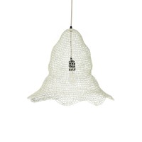 GLOBOSTAR® KENTUCKY 01889 Vintage Κρεμαστό Φωτιστικό Οροφής με Ντουί 1 x E27 AC 220-240V IP20 - Λευκό - Μ50 x Π50 x Υ48cm