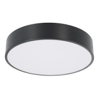 GLOBOSTAR® BURTON 61200-S Μοντέρνο Φωτιστικό Οροφής LED 67W 7370lm 120° AC 220-240V IP20 Ρυθμιζόμενο Λευκό CCT με Χειριστήριο από 2700K έως 6000K Dimmable - Lumileds SMD Chip - Μαύρο Ματ - Μ40 x Π40 x Υ8cm - 3 Χρόνια Εγγύηση