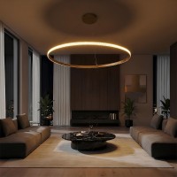 kelvo® DIAMOND KLV-101-0234 Κρεμαστό Φωτιστικό Οροφής LED 75W 7500lm 180° AC 220-240V IP20 Ρυθμιζόμενο Λευκό CCT με Χειριστήριο από 2700K έως 6000K Dimmable - Lumileds SMD Chip - Χρυσό Πλατίνα - Μ100 x Π100 x Υ3cm - 3 Χρόνια Εγγύηση