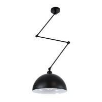 GLOBOSTAR® LOTUS 00939 Μοντέρνο Φωτιστικό Οροφής με Ντουί 1 x E27 AC 220-240V IP20 - Μαύρο - Μ30 x Π30 x Υ21cm