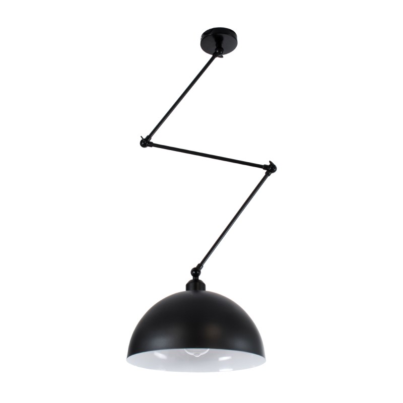 GLOBOSTAR® LOTUS 00939 Μοντέρνο Φωτιστικό Οροφής με Ντουί 1 x E27 AC 220-240V IP20 - Μαύρο - Μ30 x Π30 x Υ21cm