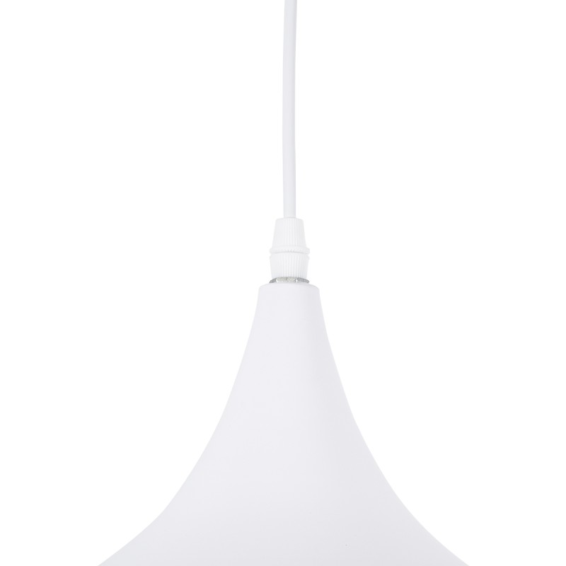 GLOBOSTAR® SHANGHAI 01026-B Μοντέρνο Κρεμαστό Φωτιστικό Οροφής με Ντουί 1 x E27 AC 220-240V IP20 - Λευκό & Χρυσό - Μ37 x Π37 x Υ17cm