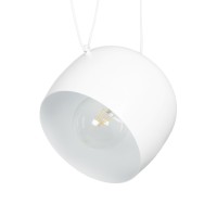 GLOBOSTAR® JASPER 01374 Μοντέρνο Κρεμαστό Φωτιστικό Οροφής με Ντουί 1 x E27 AC 220-240V IP20 - Λευκό - Μ25 x Π25 x Υ22cm