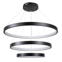 kelvo® NEMESIS KLV-101-0220-V2 Κρεμαστό Φωτιστικό Οροφής LED 120W 12000lm 180° AC 220-240V IP20 Ρυθμιζόμενο Λευκό CCT με Χειριστήριο από 2700K έως 6000K Dimmable - Lumileds SMD Chip - Μαύρο Ματ - Μ80 x Π80 x Υ80cm - 3 Χρόνια Εγγύηση