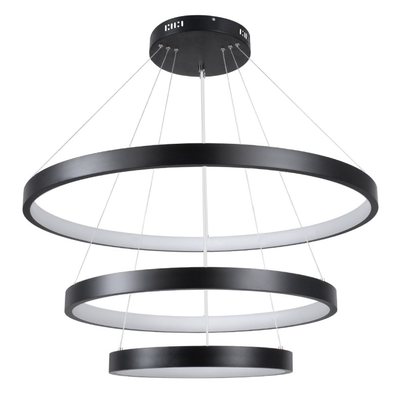 kelvo® NEMESIS KLV-101-0220-V2 Κρεμαστό Φωτιστικό Οροφής LED 120W 12000lm 180° AC 220-240V IP20 Ρυθμιζόμενο Λευκό CCT με Χειριστήριο από 2700K έως 6000K Dimmable - Lumileds SMD Chip - Μαύρο Ματ - Μ80 x Π80 x Υ80cm - 3 Χρόνια Εγγύηση